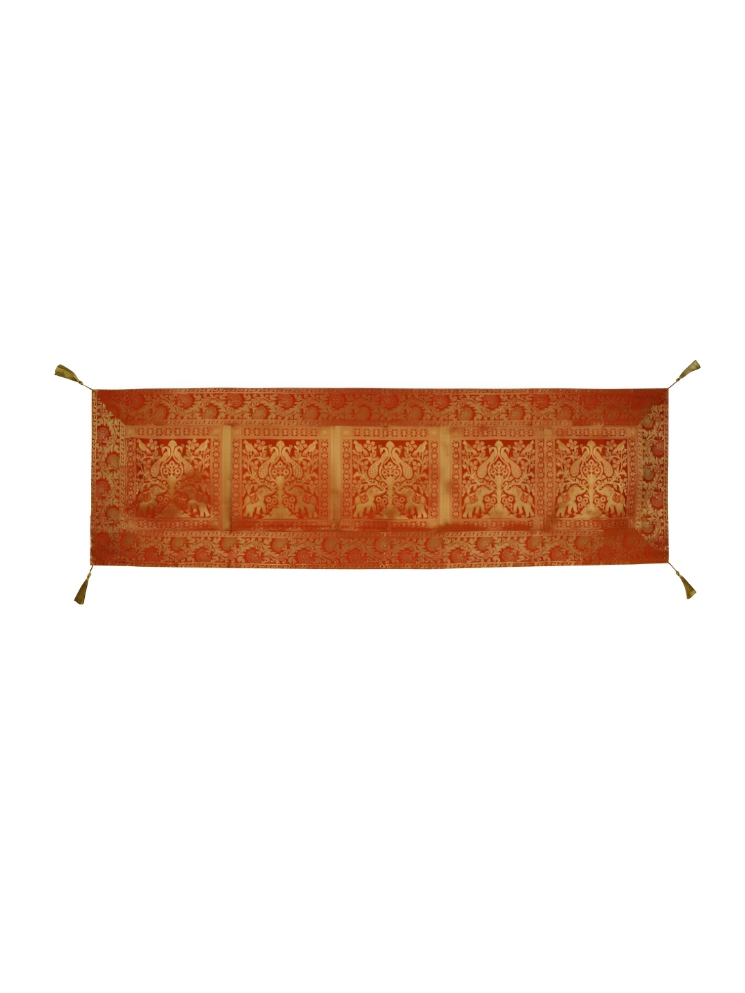 

Lal Haveli Orange & Gold Toned Ethnic Motifs Table Runner