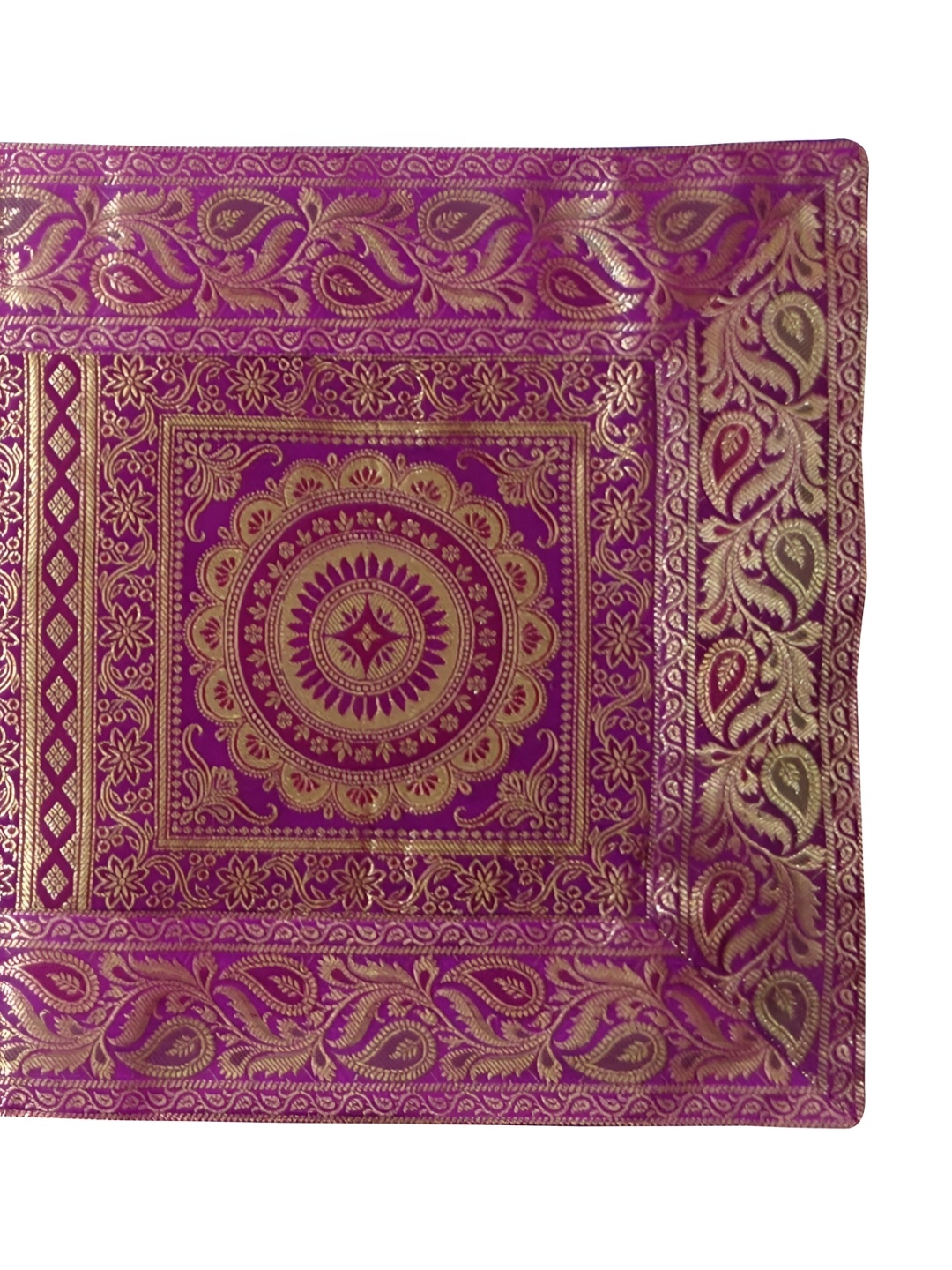 

Lal Haveli Pink & Gold Toned Floral Printed Table Runners