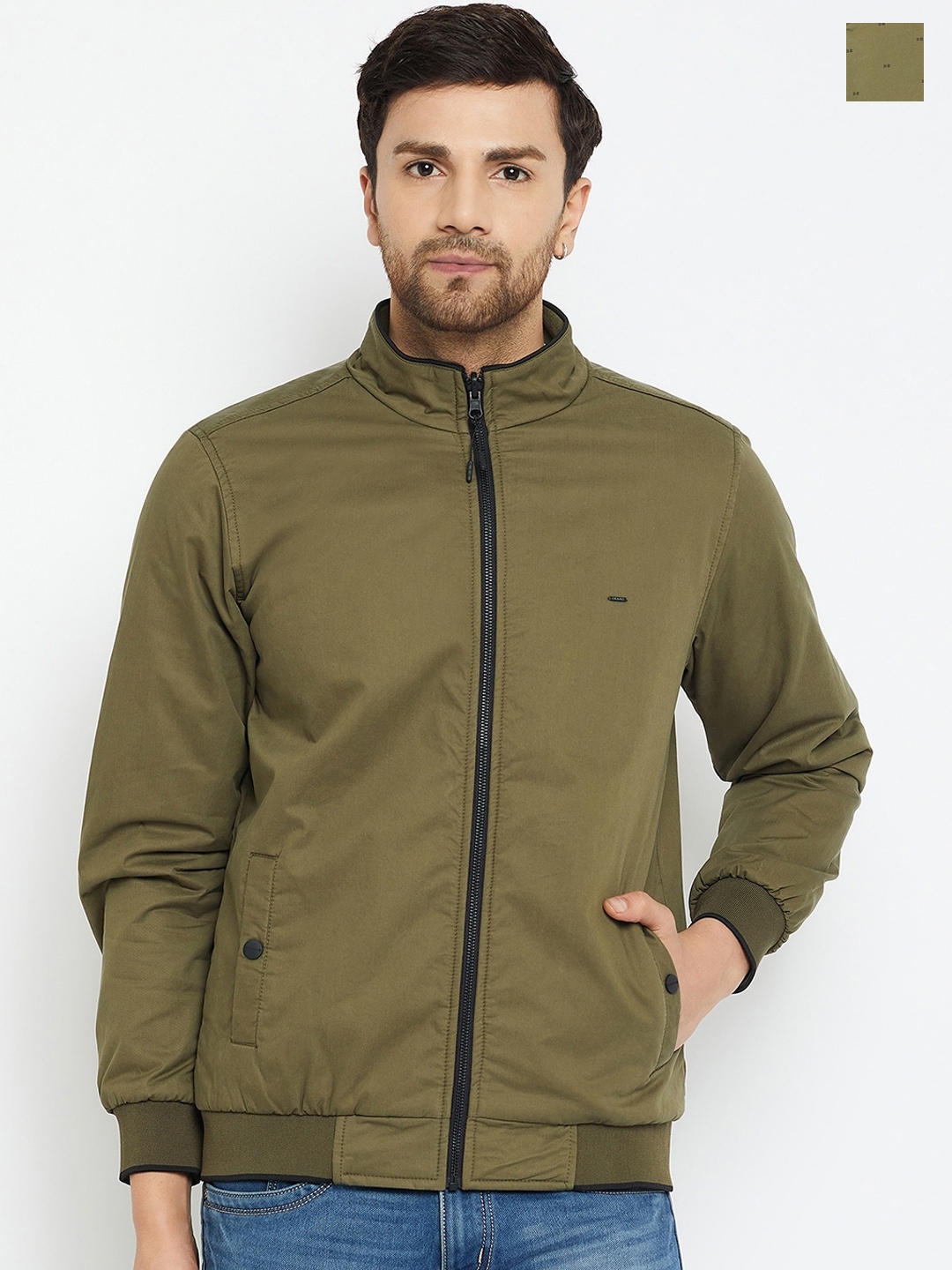 

Okane Reversible Bomber Jacket, Olive