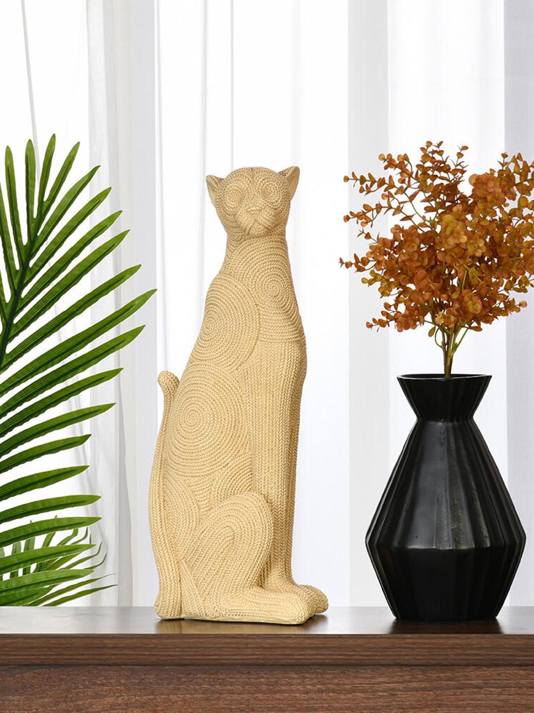 

Athome by Nilkamal Cream Panther Decorative Showpiece