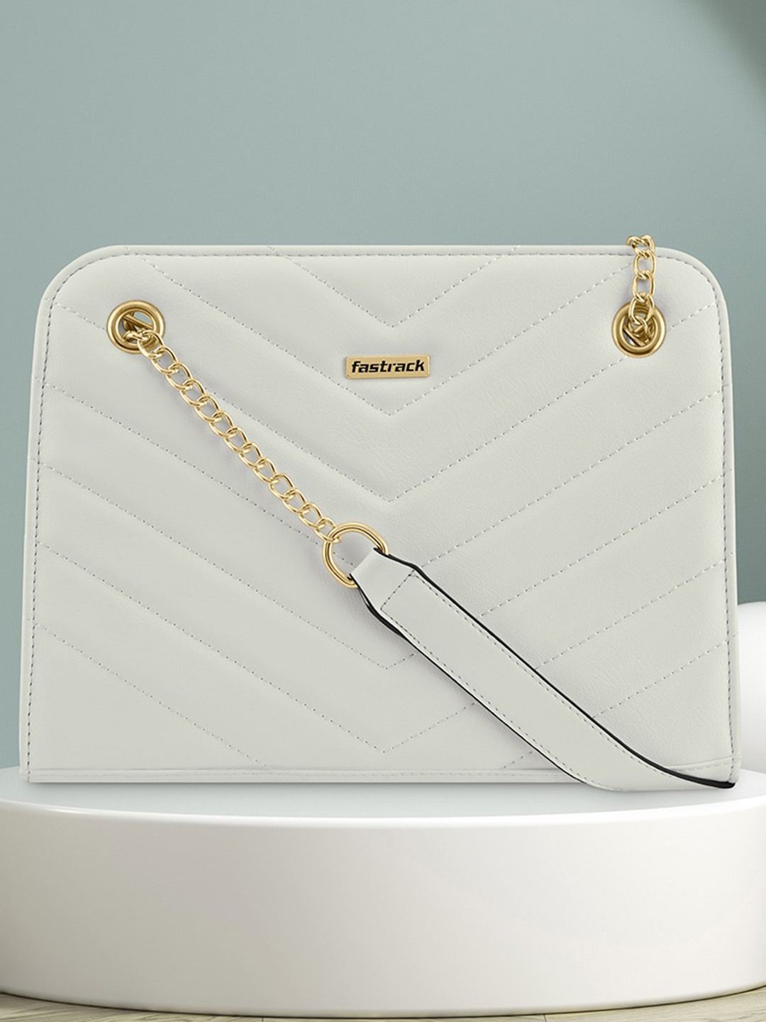 

Fastrack Structured Sling Bag, White