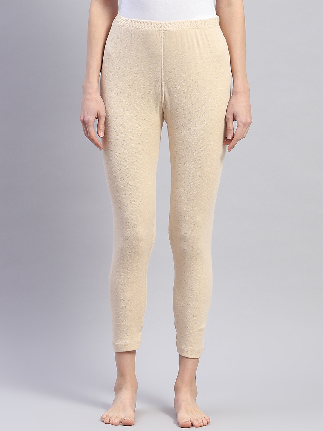 

Monte Carlo Women Textured Cotton Thermal Bottom, Beige