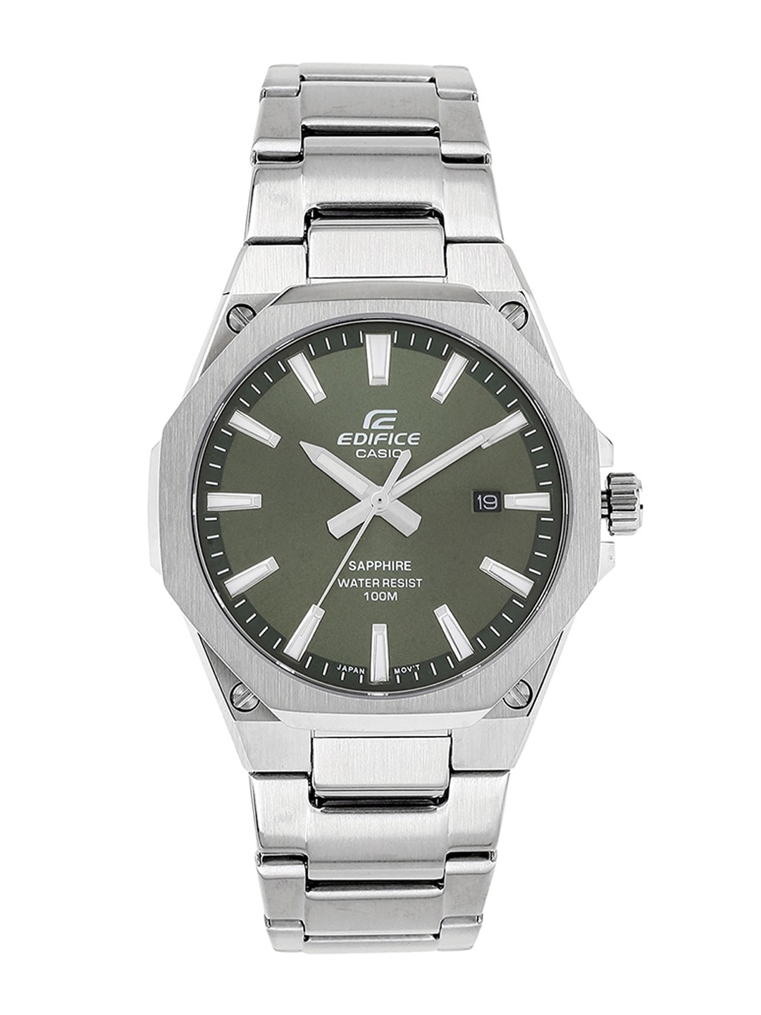 

CASIO Men EDifice EFR-S108D-3AVUDF Green Analog Dial Silver Stainless Steel Band ED603