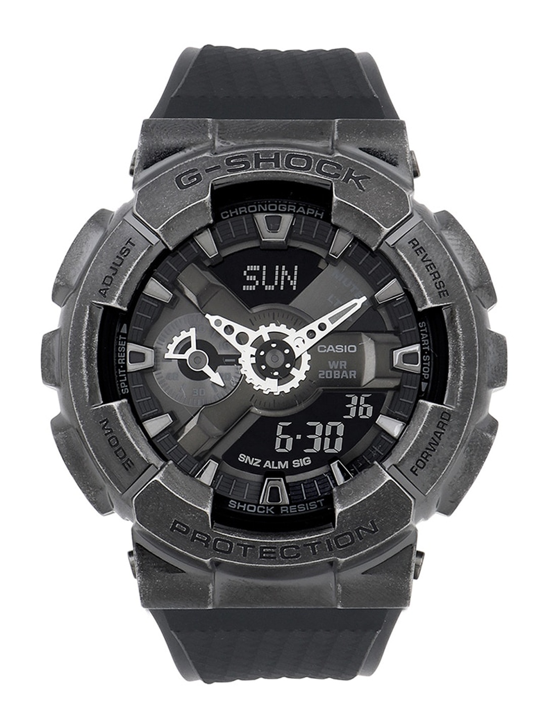 

CASIO Men Textured Dial Analogue And Digital Chronograph Watch G1456, Black