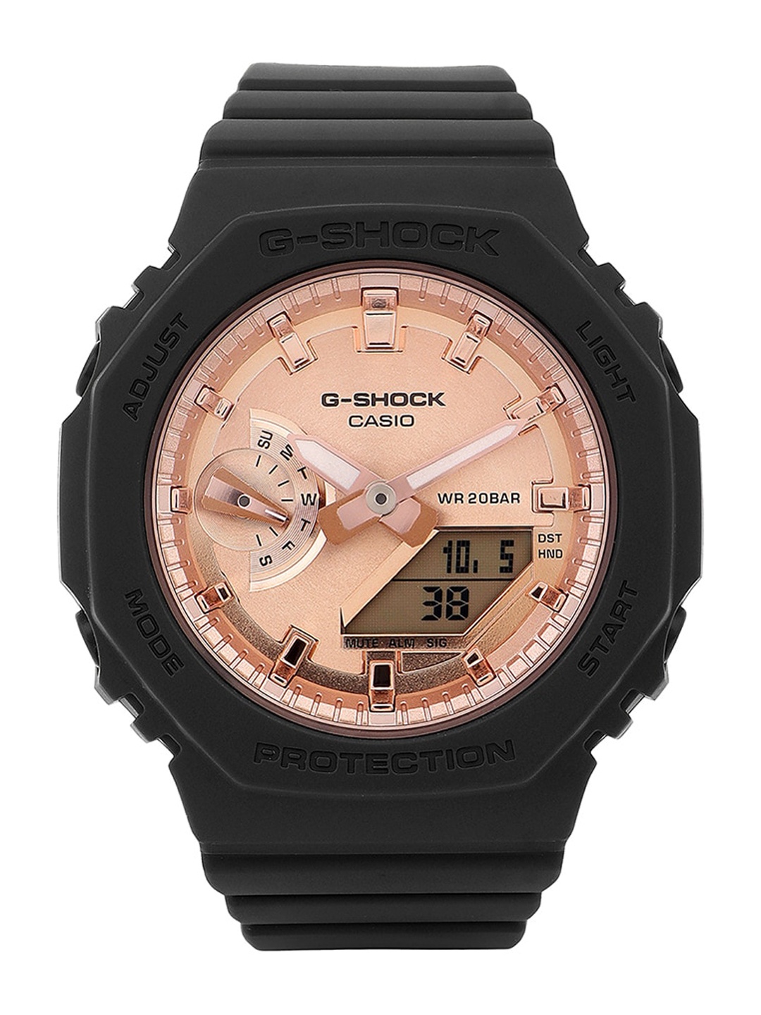 

CASIO Women G-Shock GMA-S2100MD-1ADR Rose Gold Ana-Digi Dial Black Resin Strap G1459