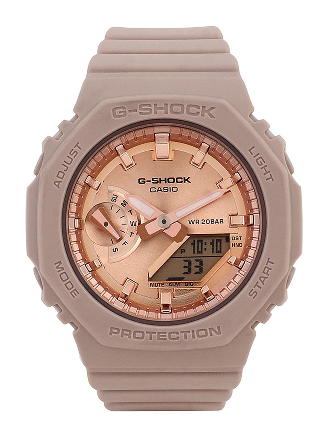 

CASIO Women G-Shock GMA-S2100MD-4ADR Rose Gold Ana-Digi Dial Pink Resin Strap G1460