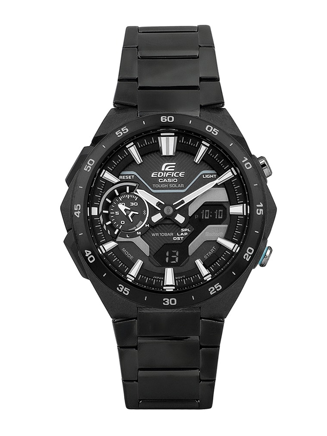 

CASIO Men EDifice ECB-2200DC-1ADF Black Ana-Digi Dial Black Stainless Steel Band ED589
