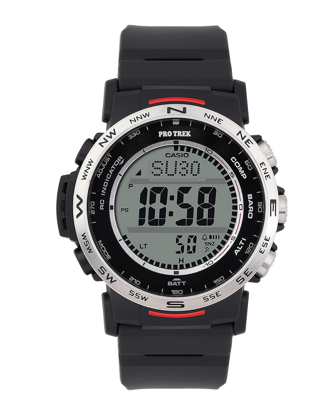 

CASIO Men Cuff Straps Digital Chronograph Solar Powered Watch SL112, Black