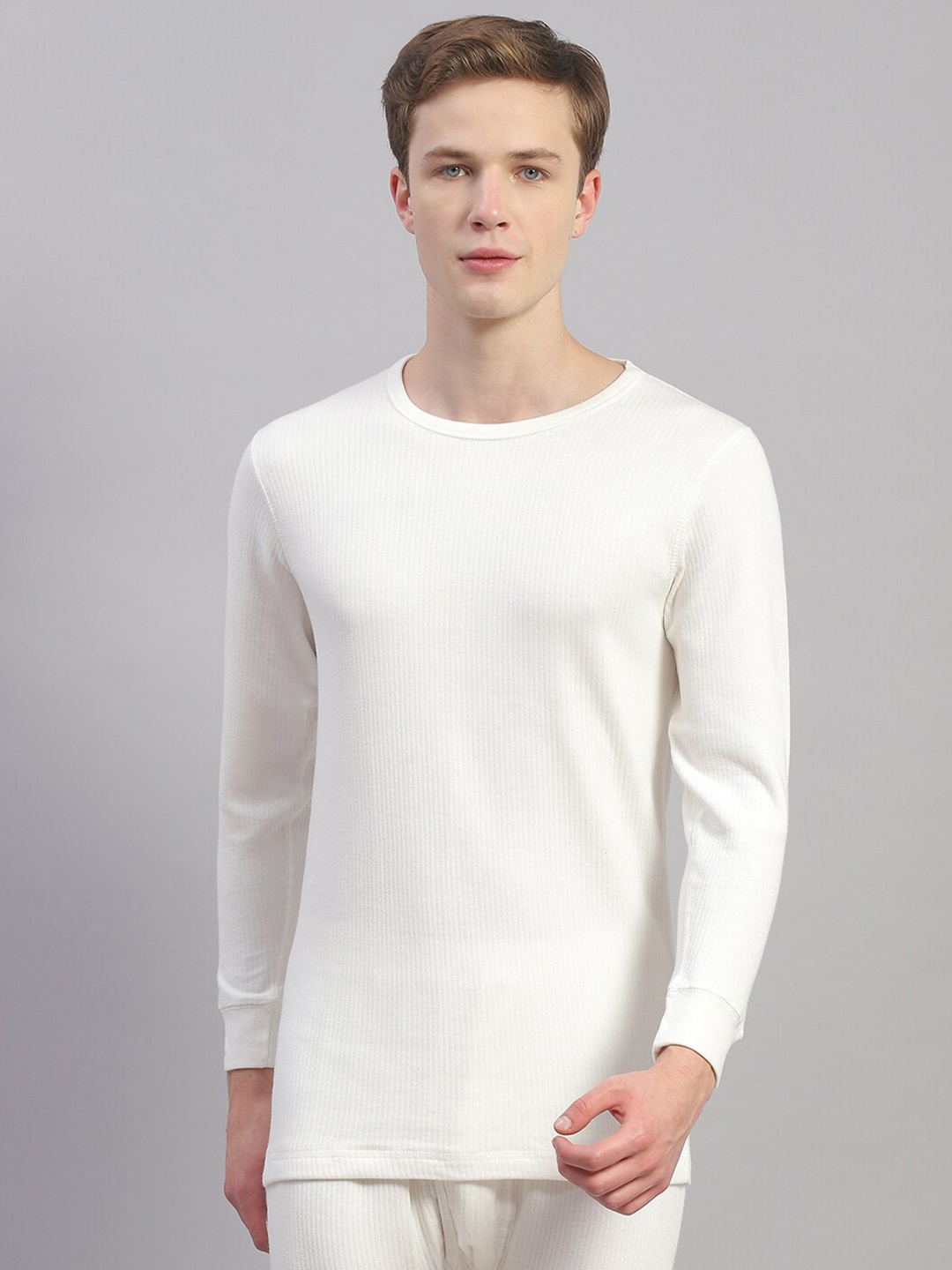 

Monte Carlo Ribbed Cotton Thermal Top, Off white