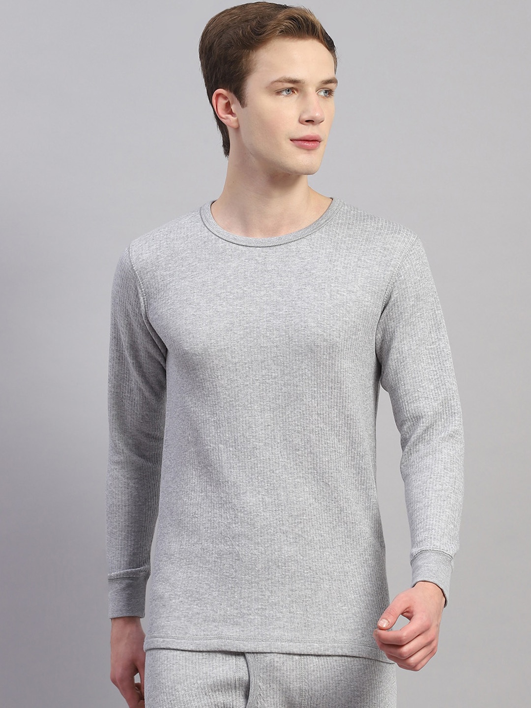 

Monte Carlo Men Cotton Thermal Top, Grey