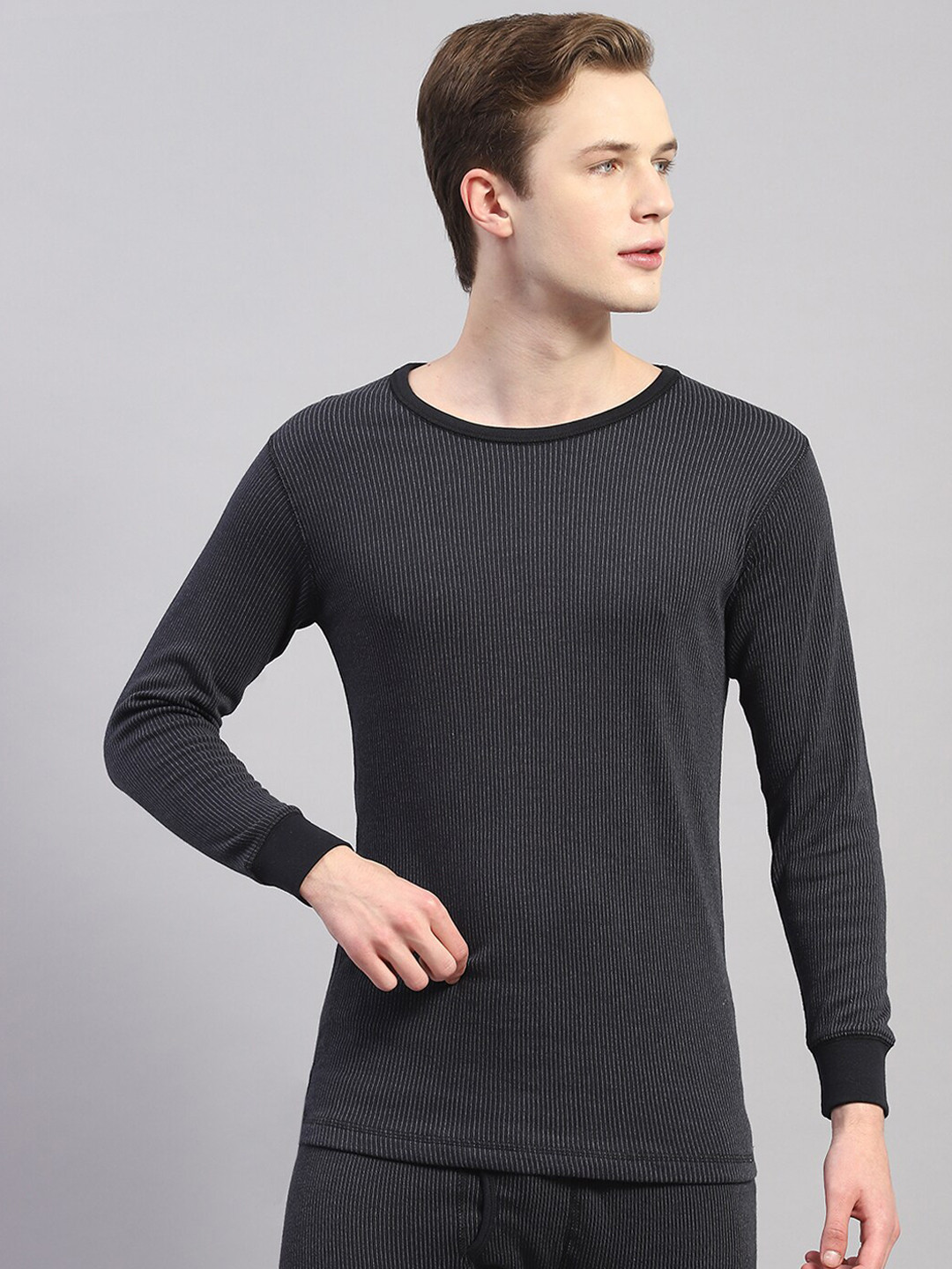 

Monte Carlo Ribbed Cotton Thermal Top, Black