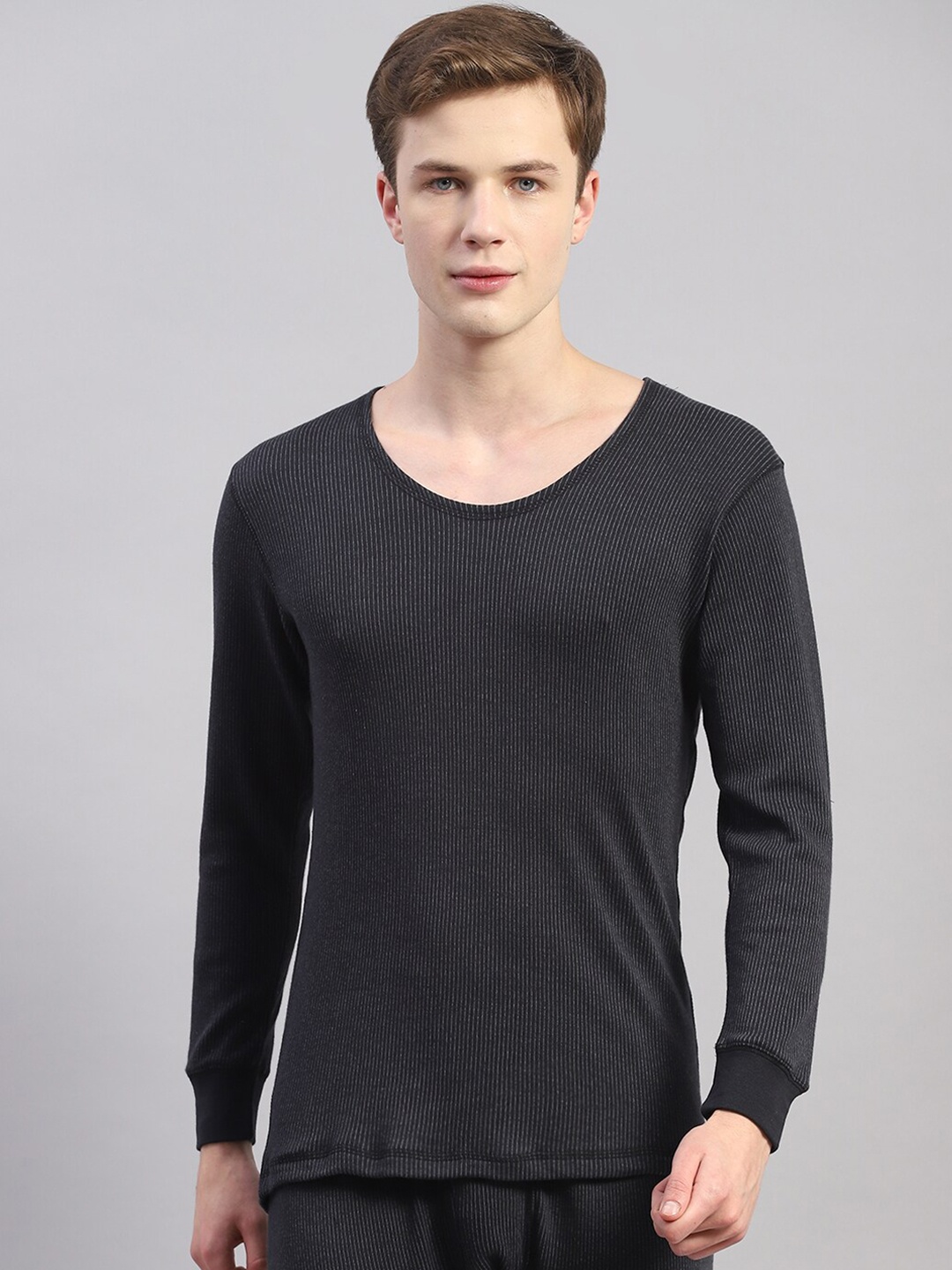 

Monte Carlo Ribbed Cotton Thermal Top, Black
