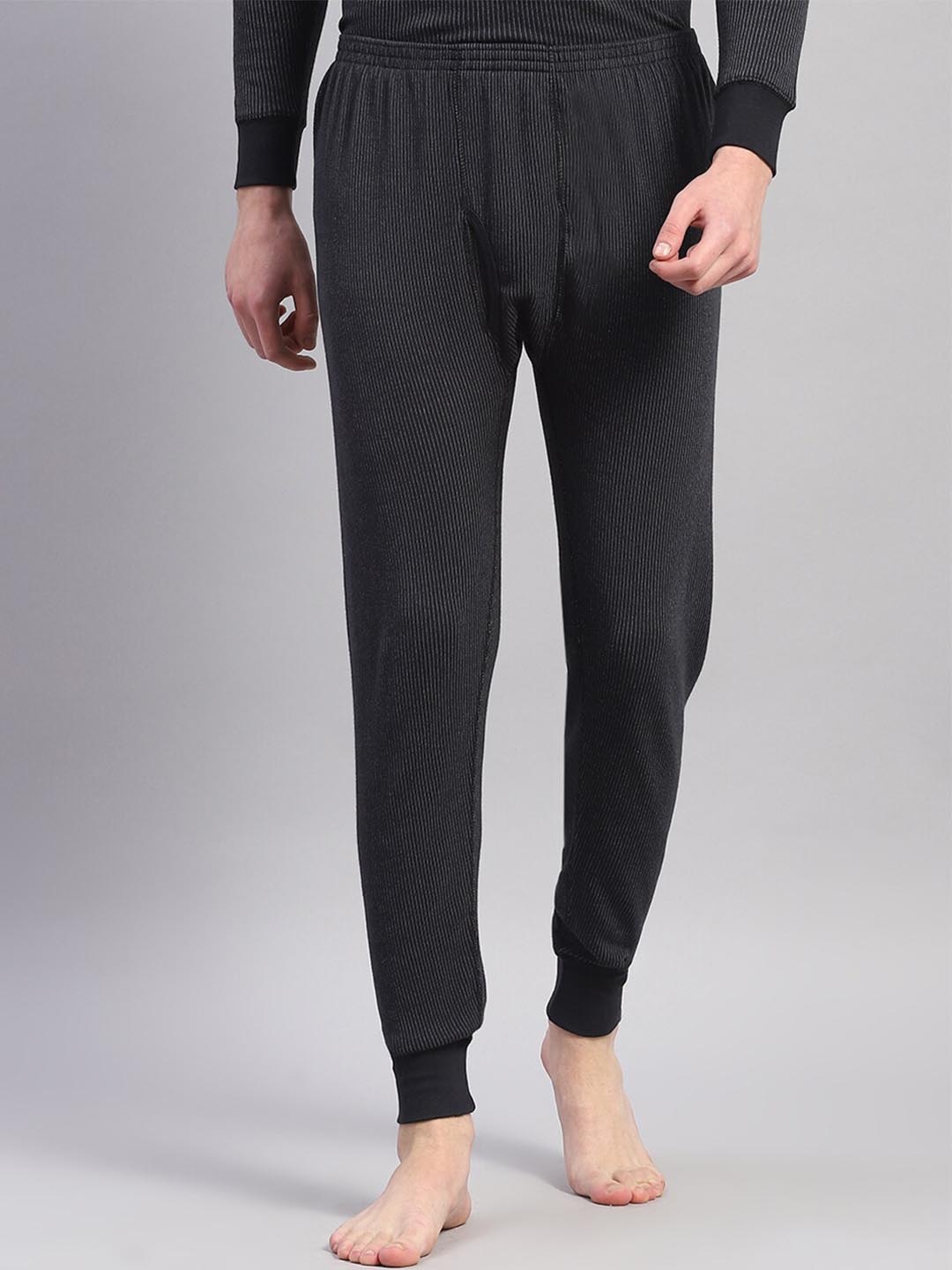 

Monte Carlo Ribbed Cotton Thermal Bottoms, Black