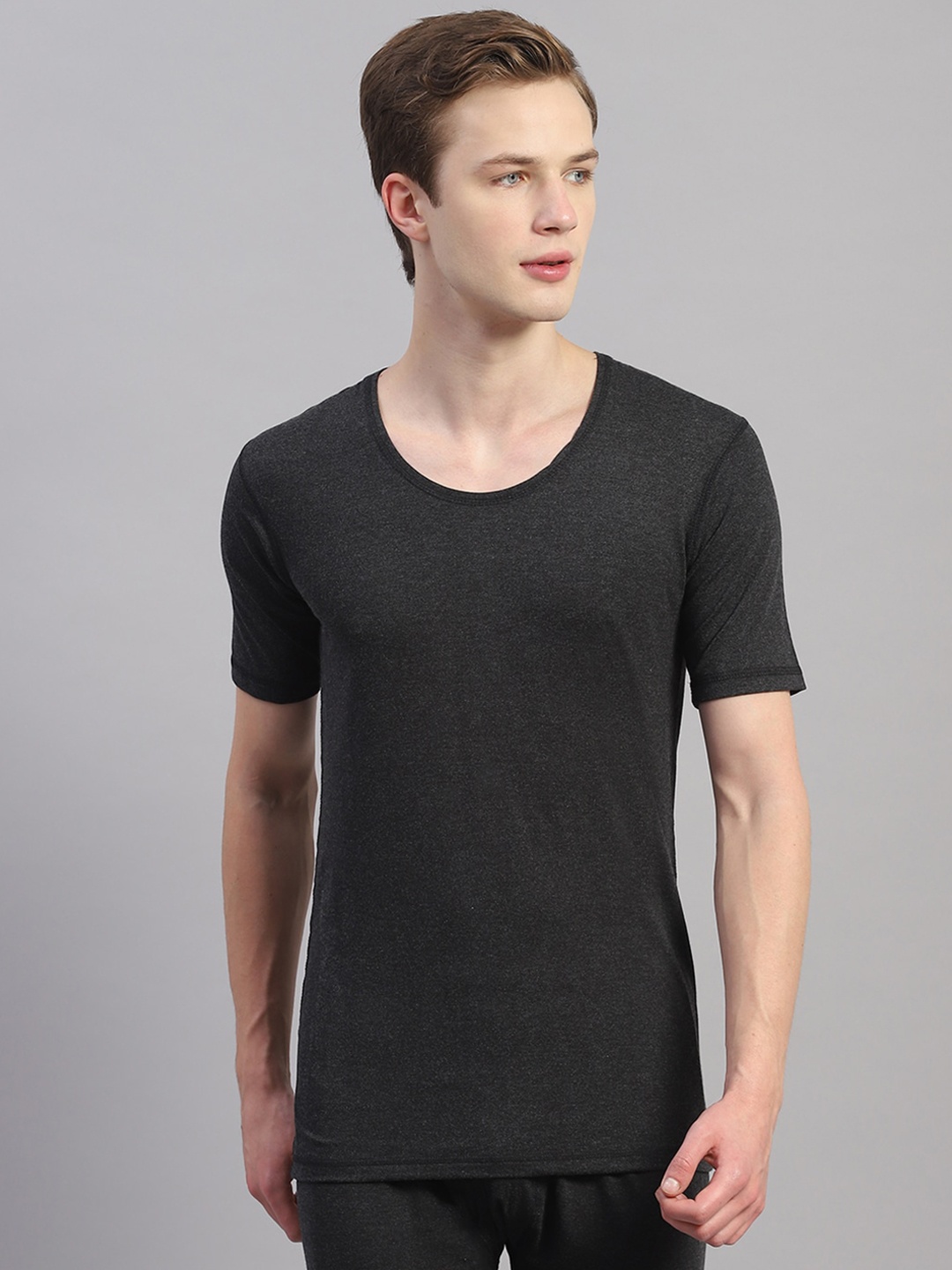 

Monte Carlo Ribbed Cotton Thermal Top, Charcoal