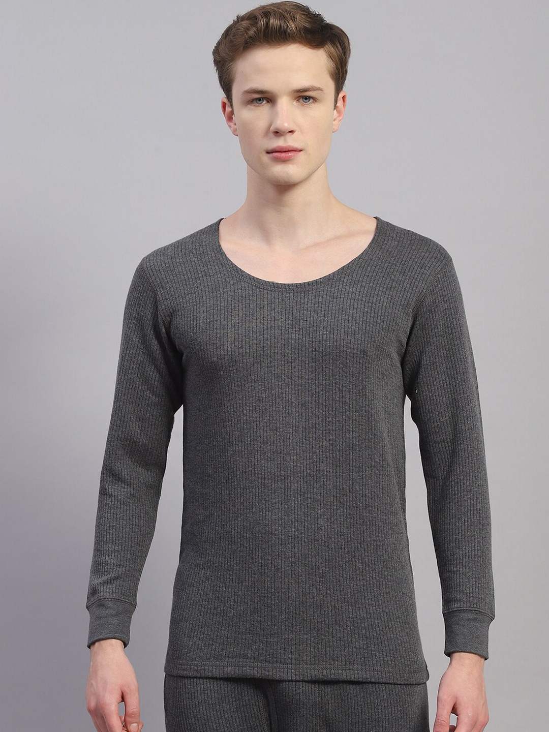 

Monte Carlo Ribbed Cotton Thermal Tops, Charcoal