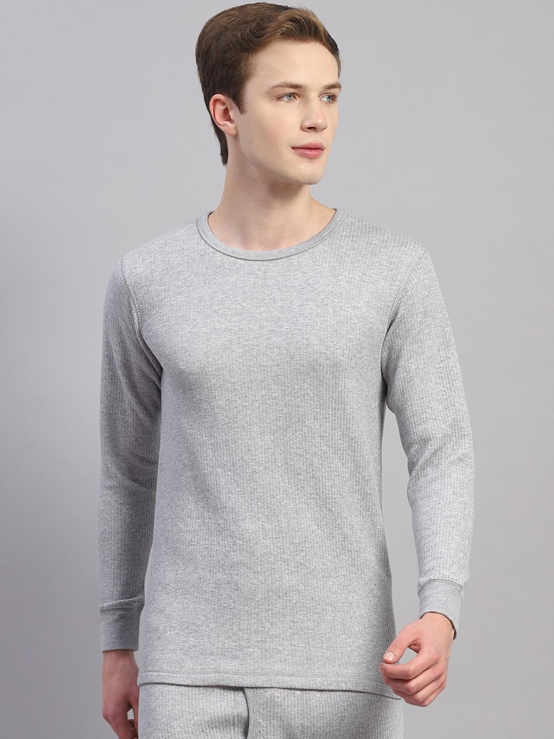 

Monte Carlo Ribbed Cotton Thermal Top, Grey