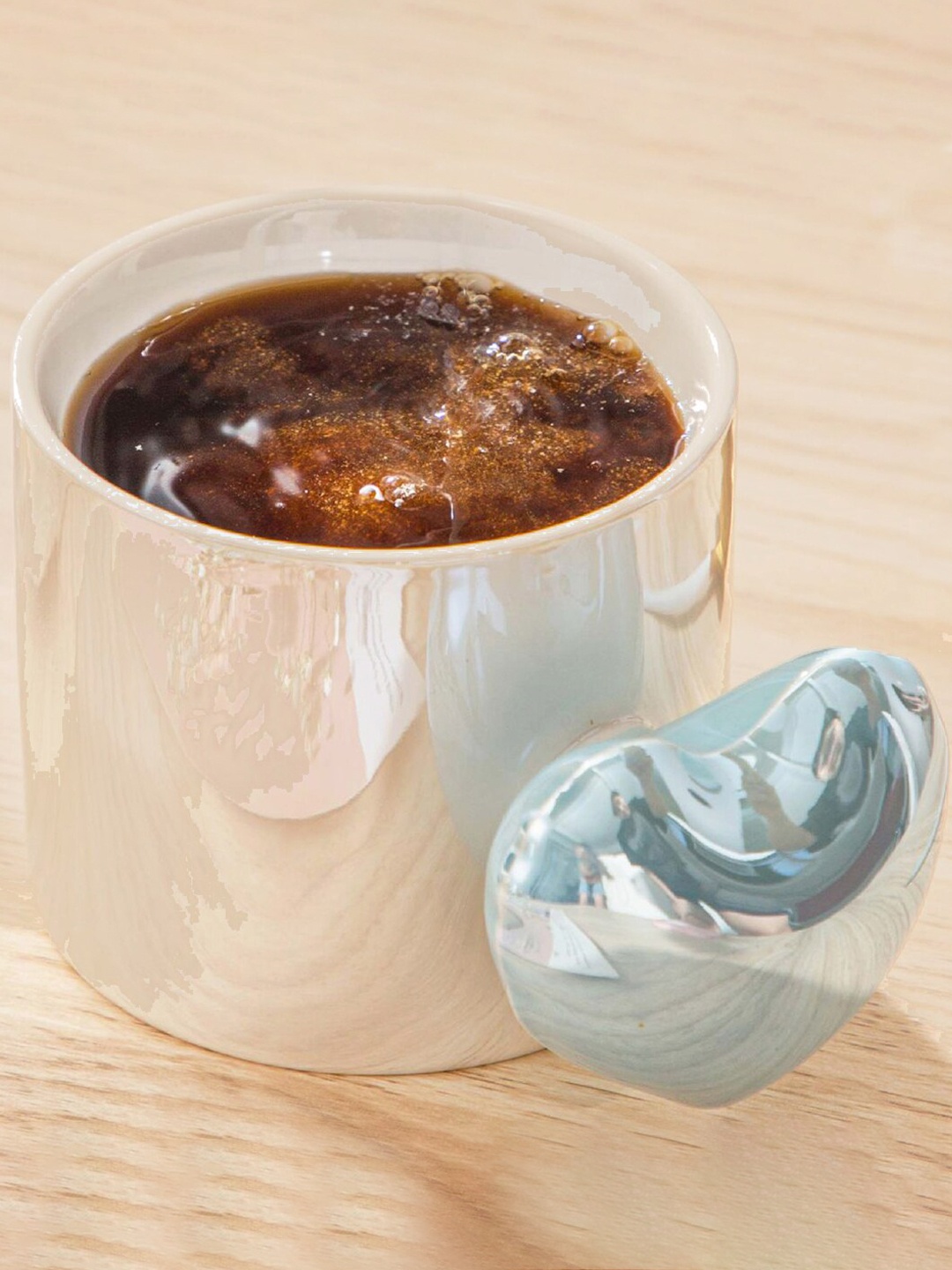 

BonZeaL Blue & White Solid Ceramic Glossy Mug 350 ml