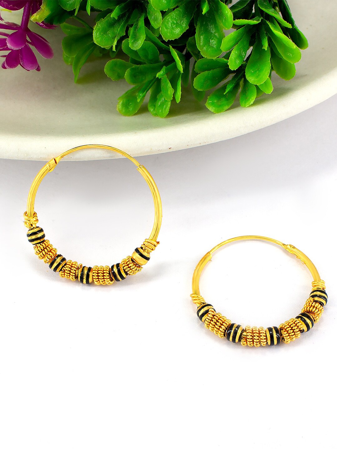 

PRIVIU Circular Hoop Earrings, Gold