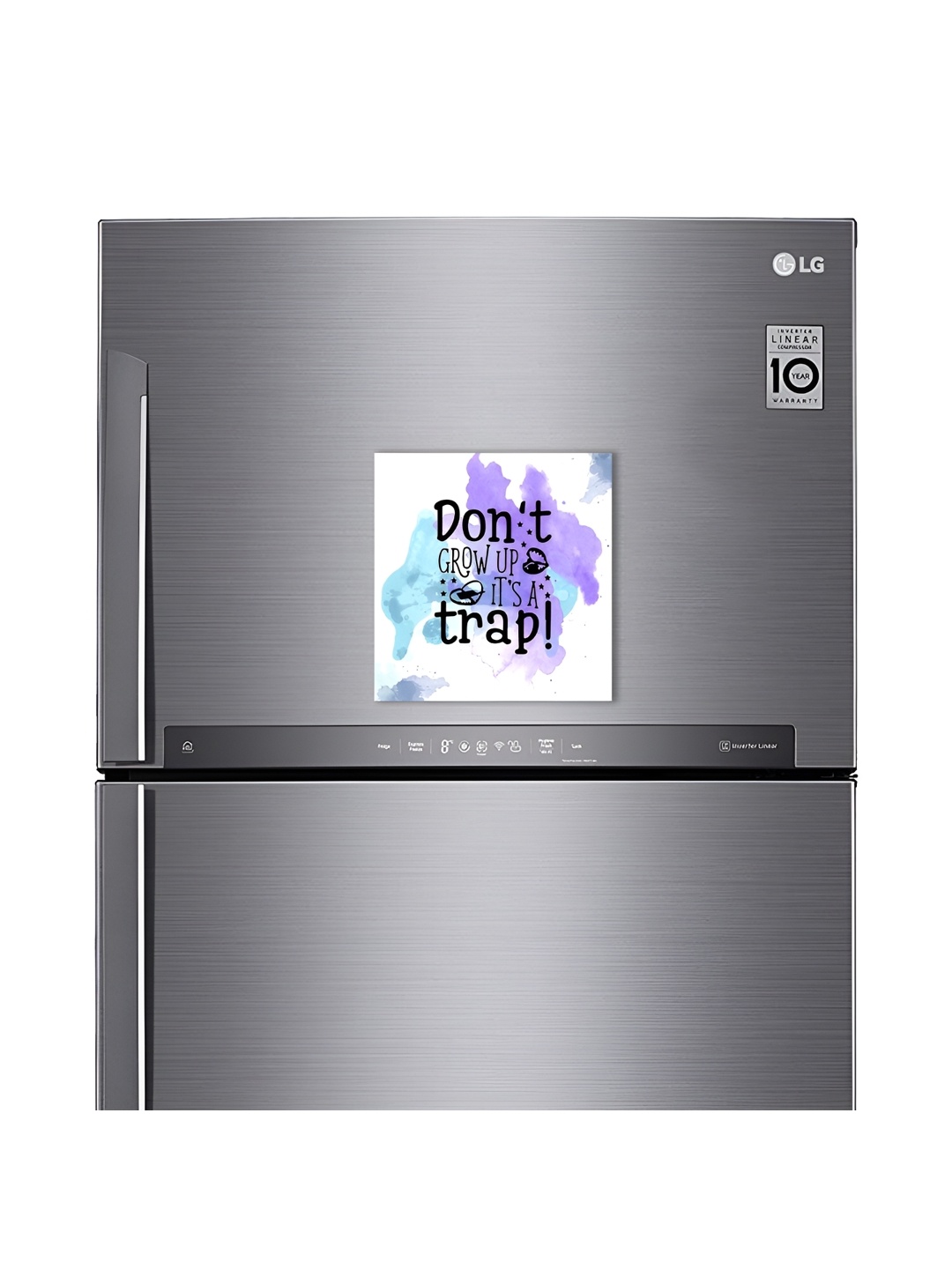 

ARTBUG White & Black Printed Decorative Fridge Magnet