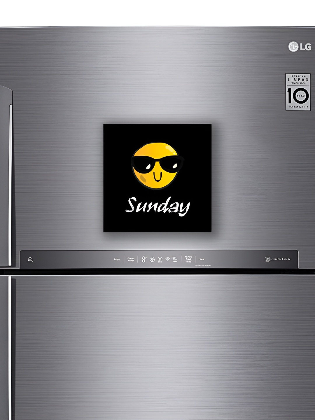 ARTBUG Black & Yellow Printed Decorative Fridge Magnet