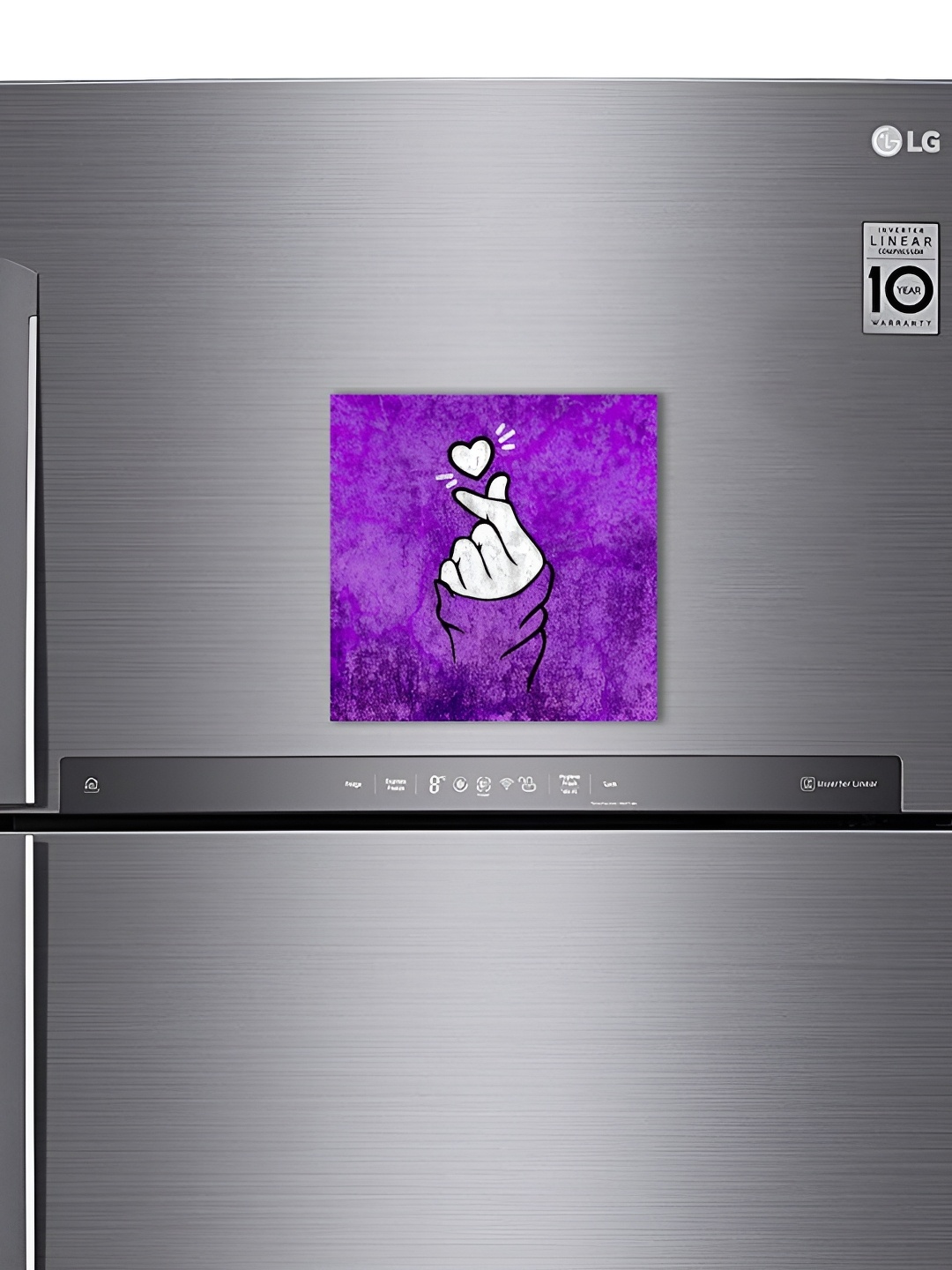 

ARTBUG Purple & White Printed Decorative Fridge Magnet