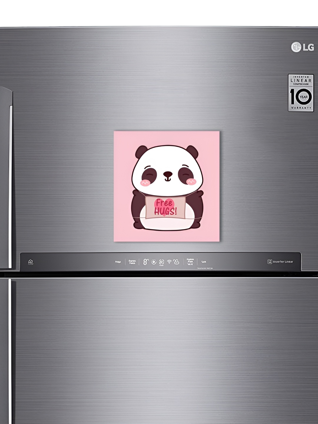 

ARTBUG Pink & White Printed Decorative Fridge Magnet