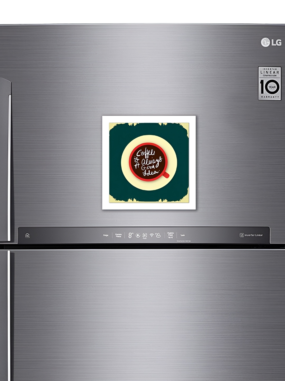 

ARTBUG Green & Beige Printed Decorative Fridge Magnet