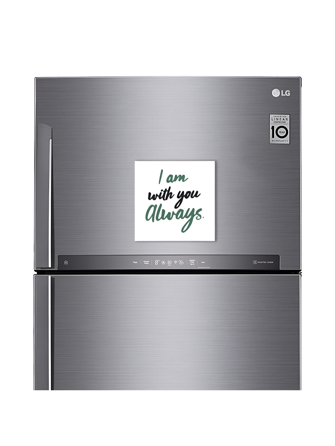 

ARTBUG White & Green Printed Decorative Fridge Magnet
