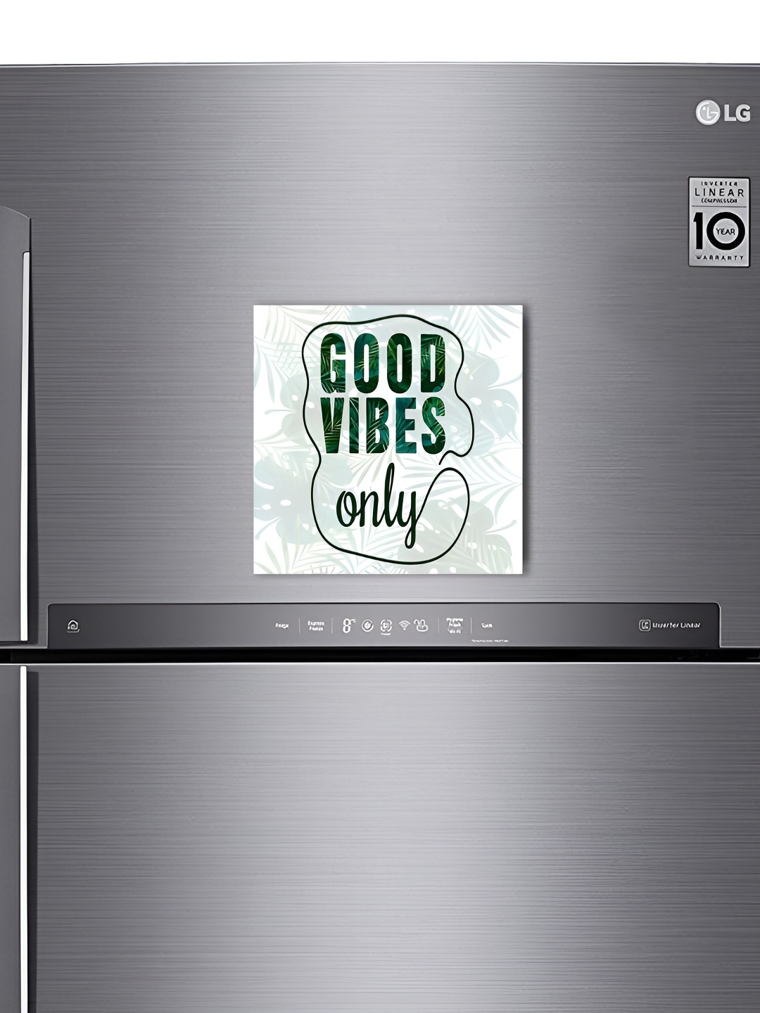 

ARTBUG White & Green Printed Decorative Fridge Magnet