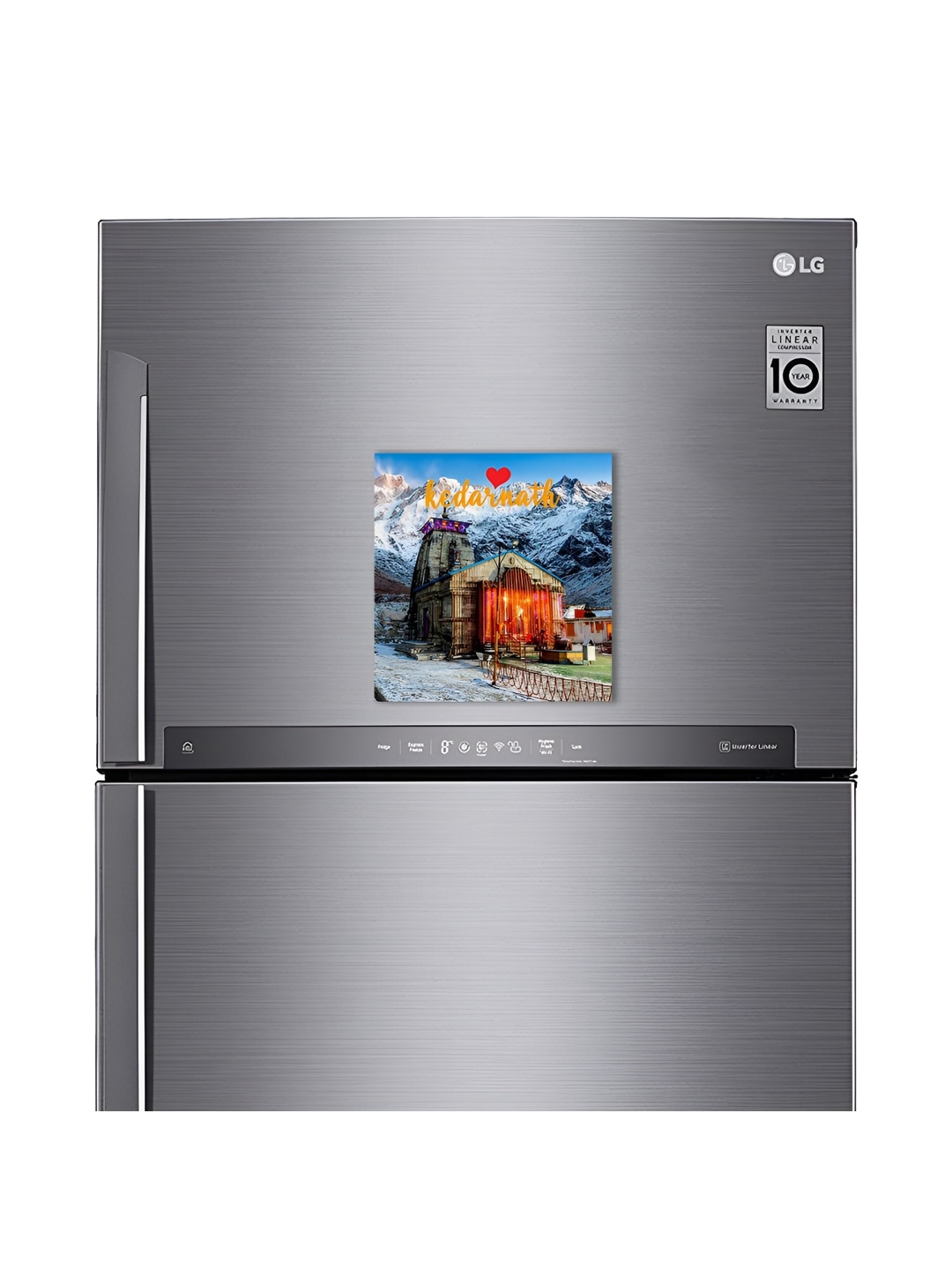 

ARTBUG White & Blue I Love Kedarnath Printed Decorative Fridge Magnet