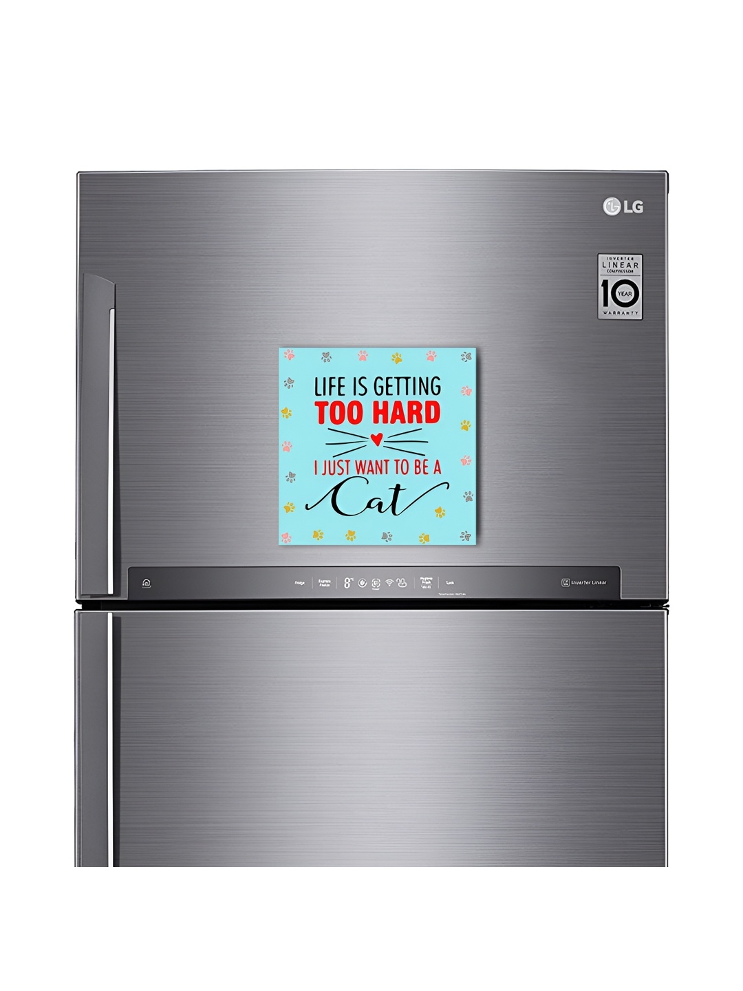 

ARTBUG Blue & Red Life Quote Printed Decorative Fridge Magnet