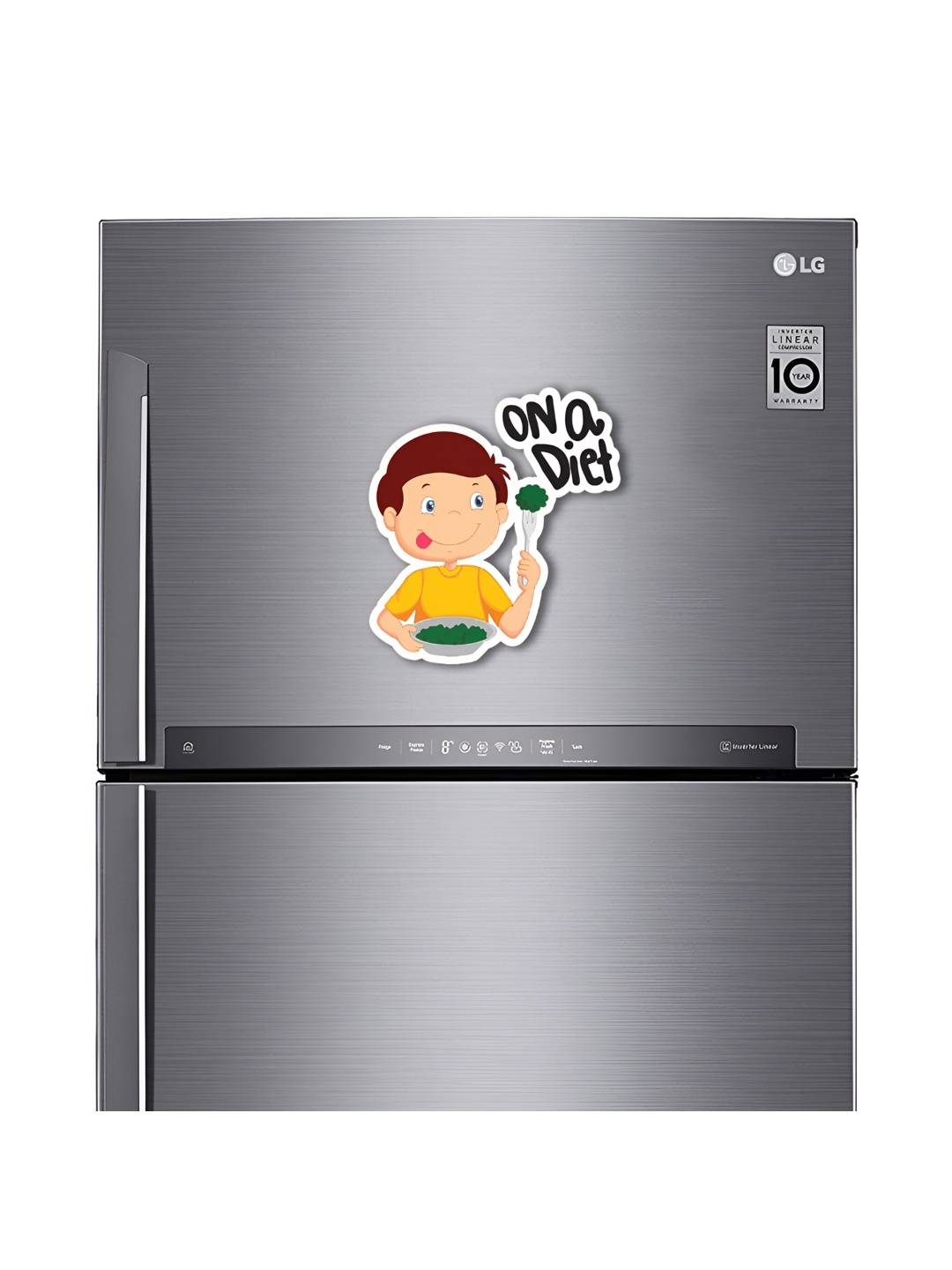 

ARTBUG Yellow & Green On A Diet Printed Decorative Fridge Magnet