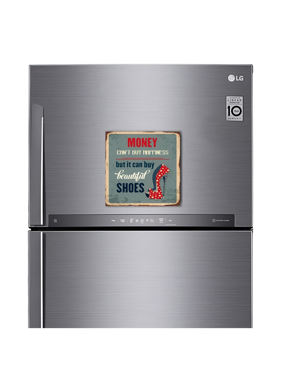 ARTBUG Grey & Red Printed Decorative Fridge Magnet