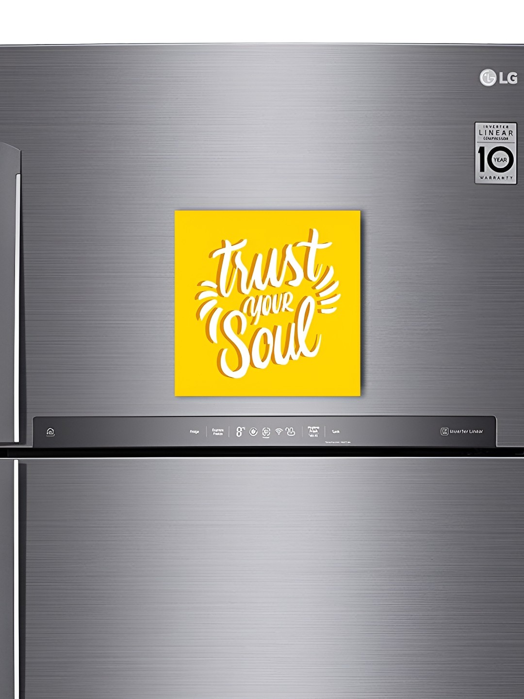 

ARTBUG Yellow & White Printed Decorative Fridge Magnet
