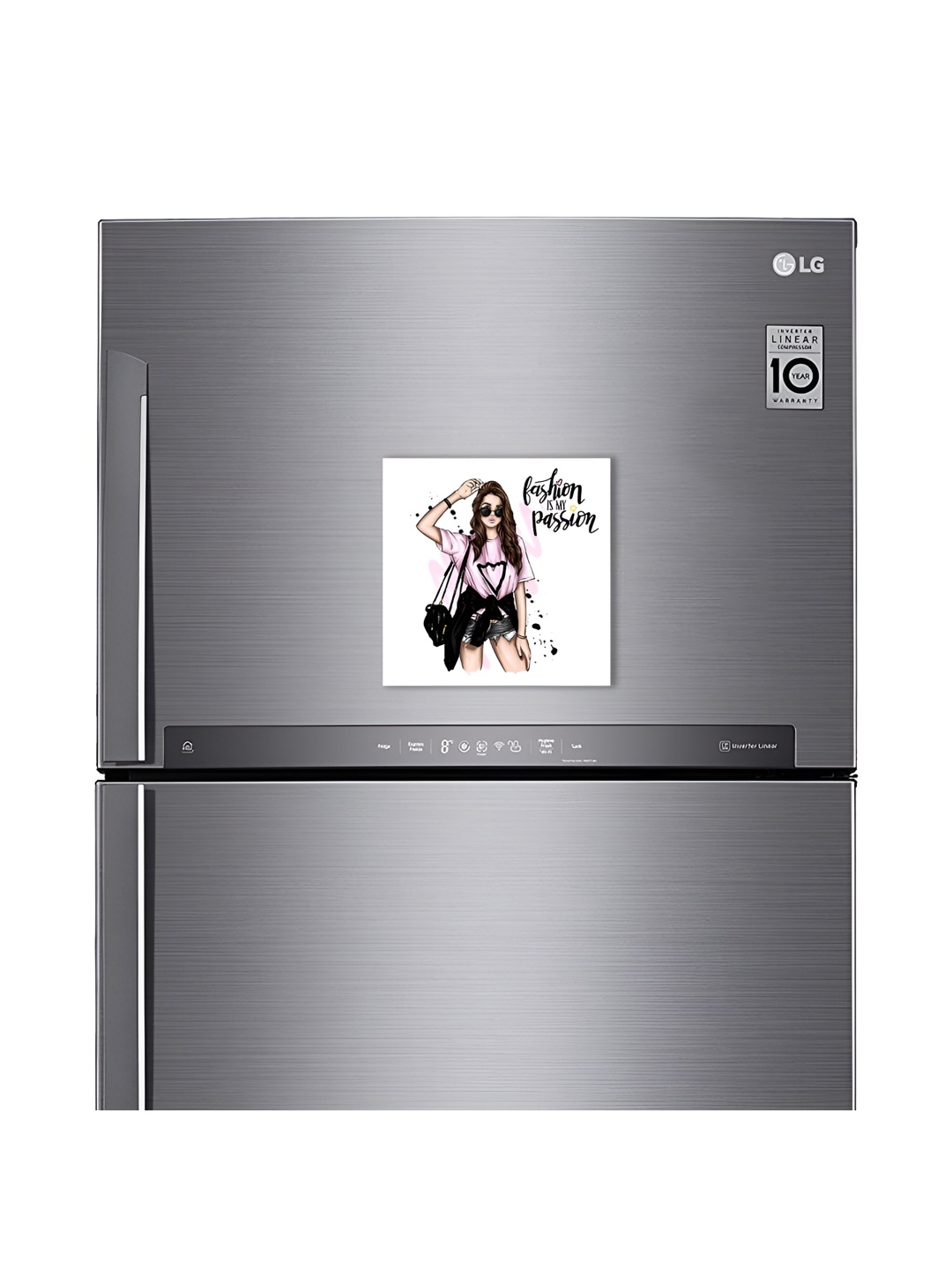 

ARTBUG White & Black Printed Decorative Fridge Magnet