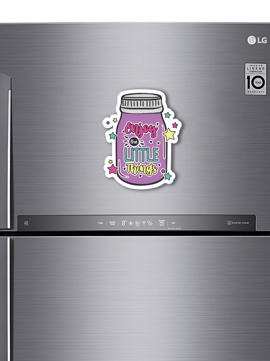 

ARTBUG Purple & White Enjoy The Little Things HD Quality Fridge Magnet
