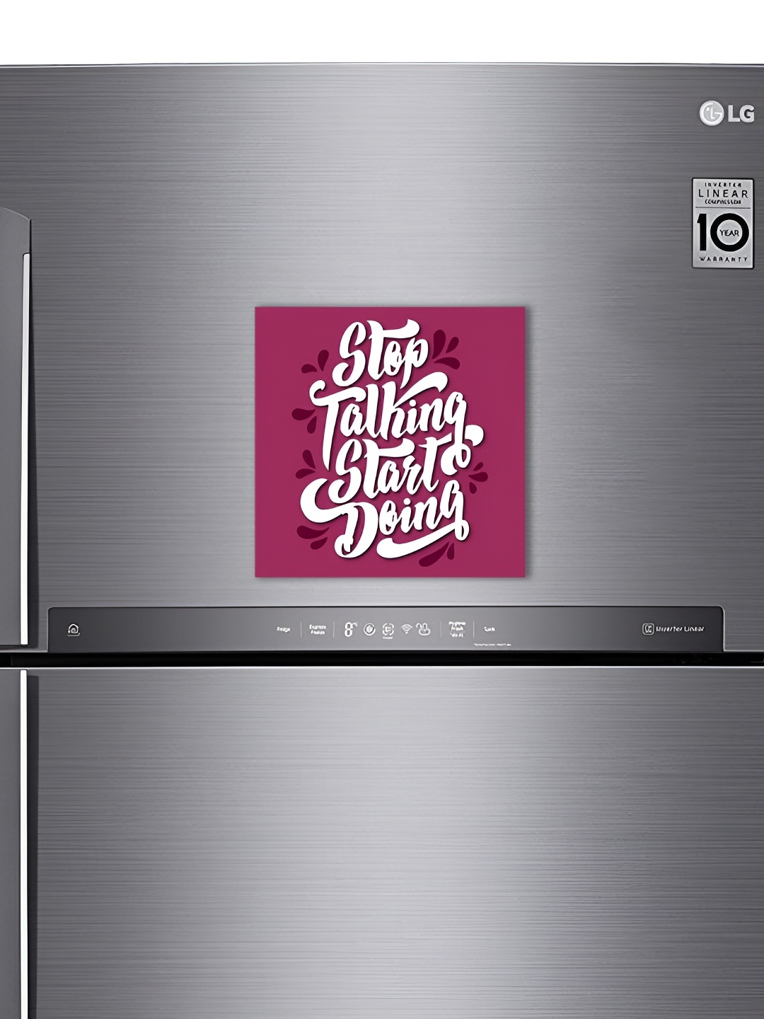 ARTBUG Maroon & White Motivational Quotes Printed Decorative Fridge Magnet