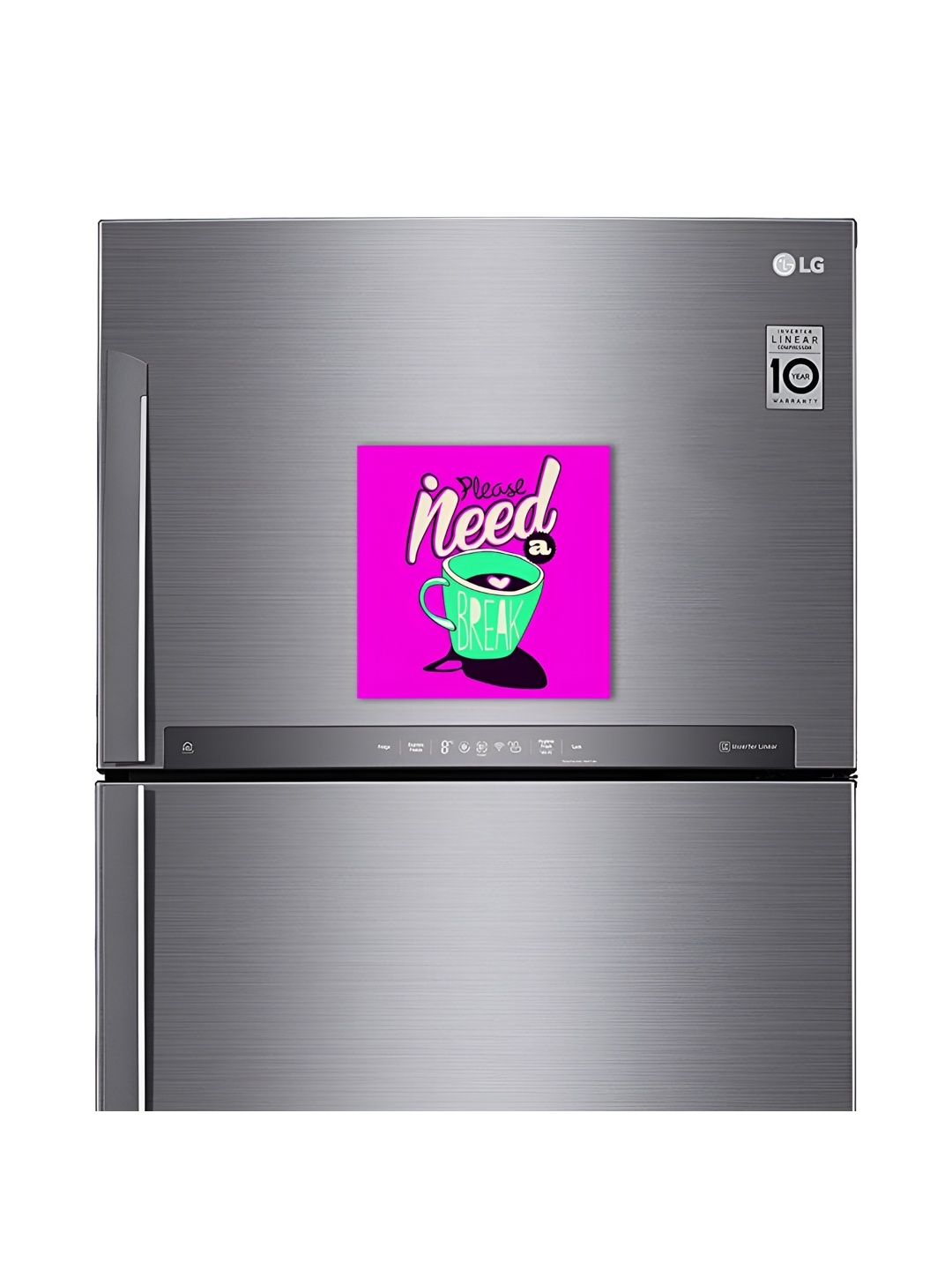 

ARTBUG Pink & Green Printed Decorative Fridge Magnet