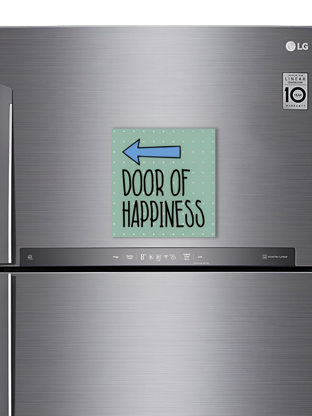 

ARTBUG Green & Black Door Of Happiness Fridge Magnet