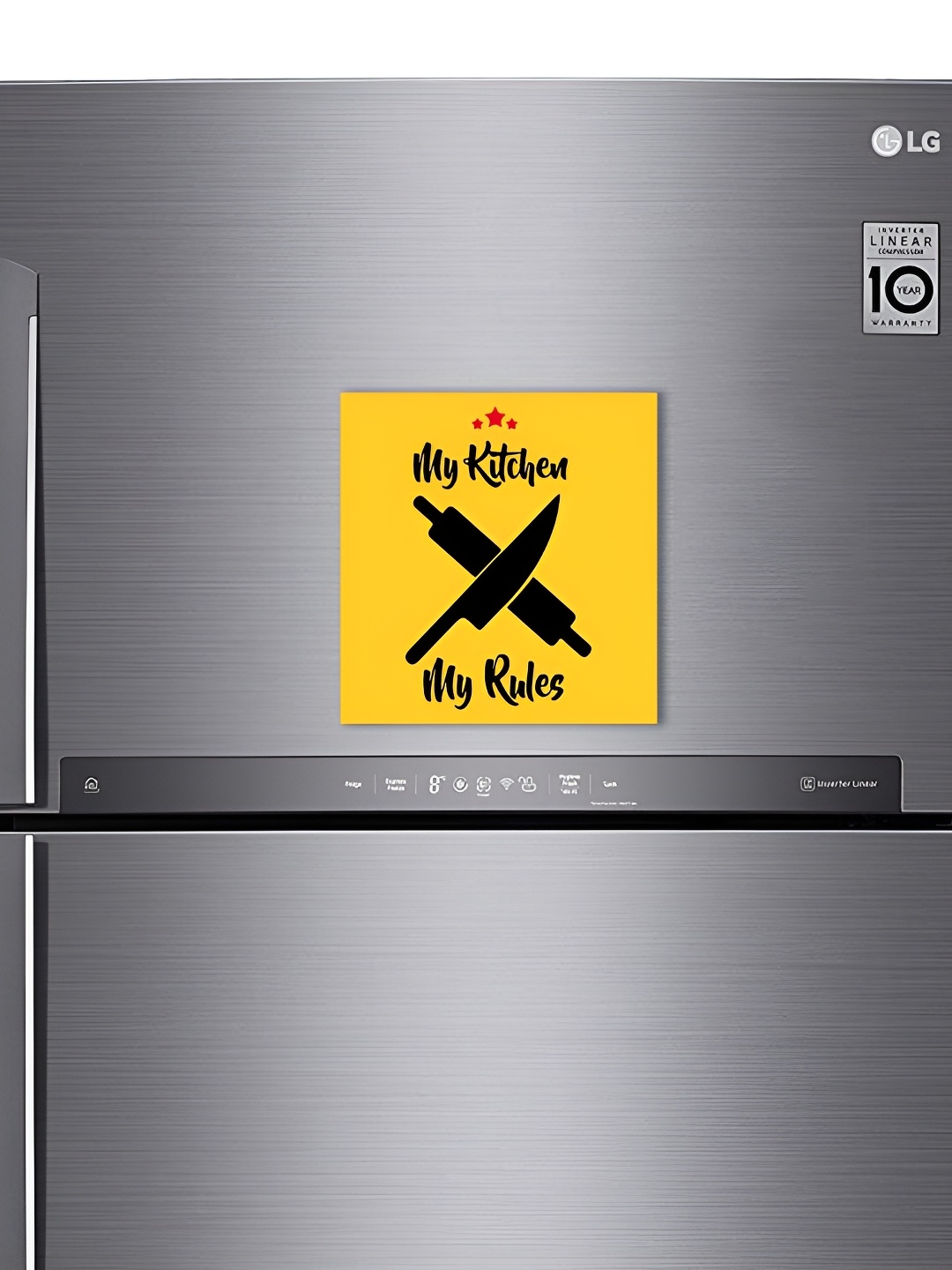 

ARTBUG Yellow & Black Printed Decorative Fridge Magnet