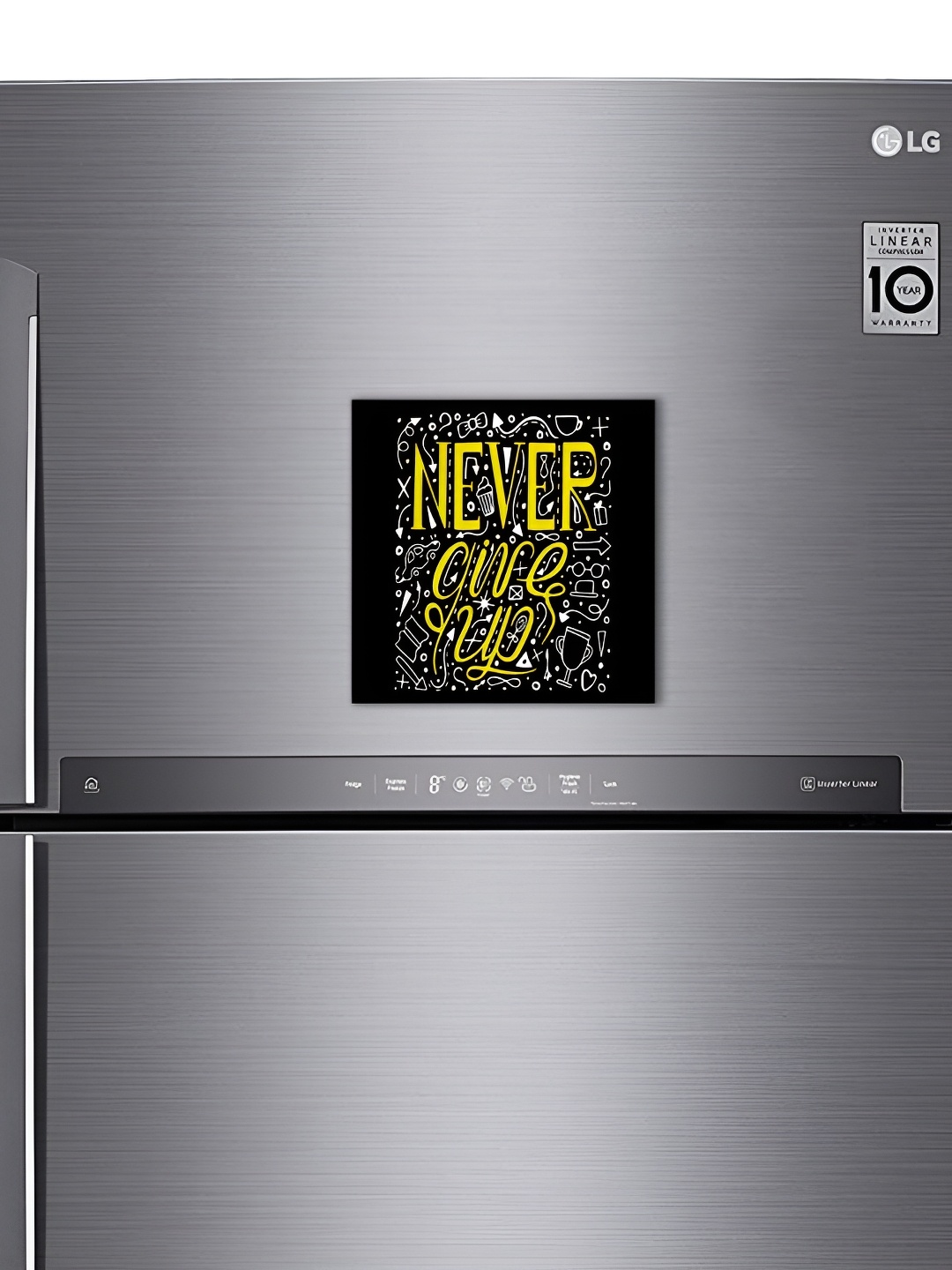 

ARTBUG Black & Yellow Typography Decorative Fridge Magnet