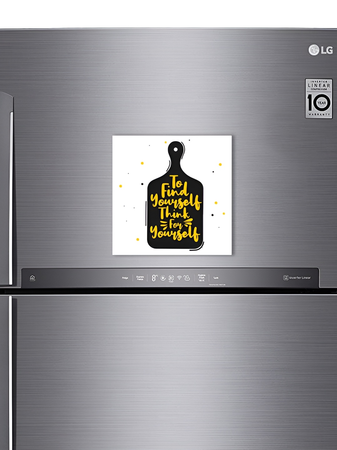 

ARTBUG White & Black Typography Decorative Fridge Magnet