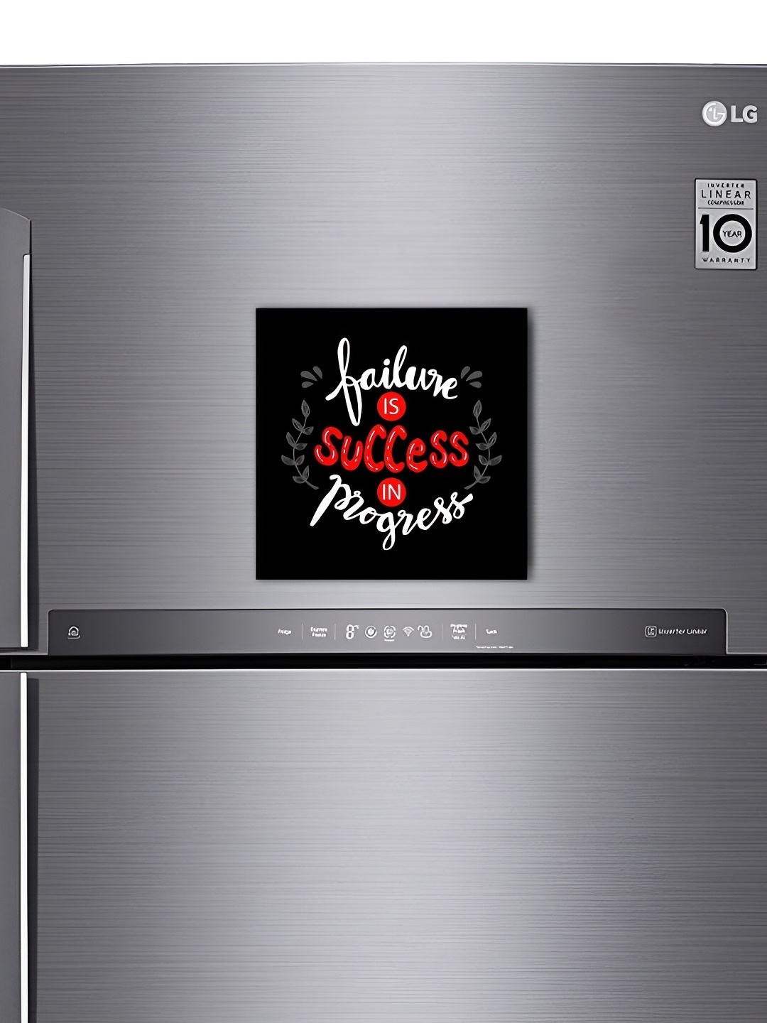 

ARTBUG Black Failure is success in progress Decorative Fridge Magnet