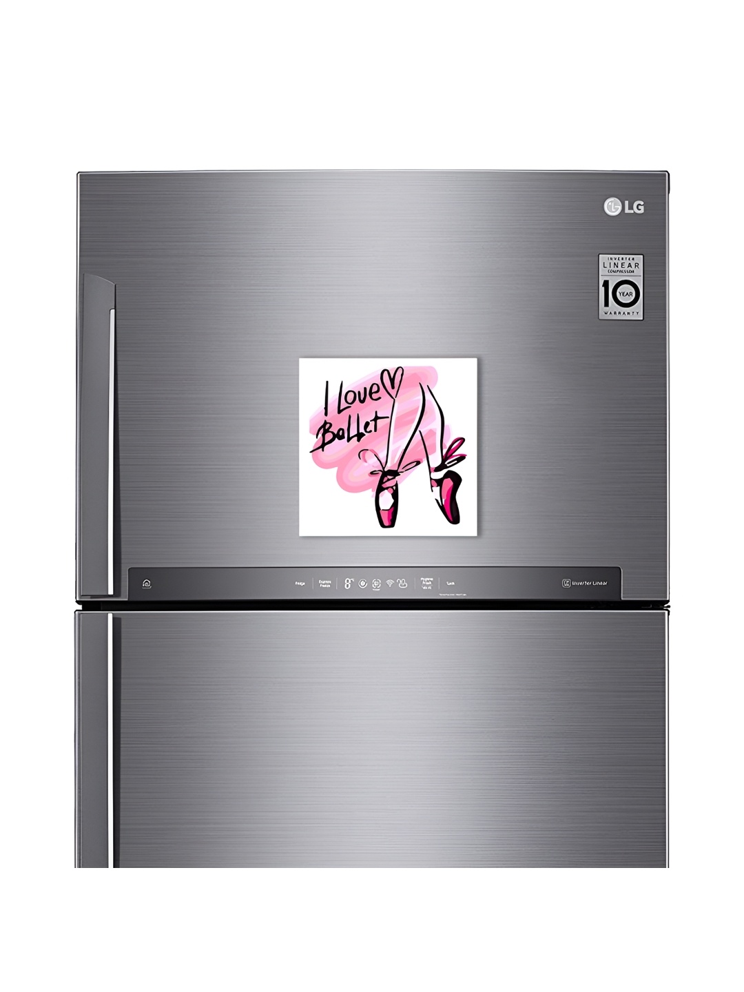 

ARTBUG White & Pink Printed Decorative Fridge Magnet