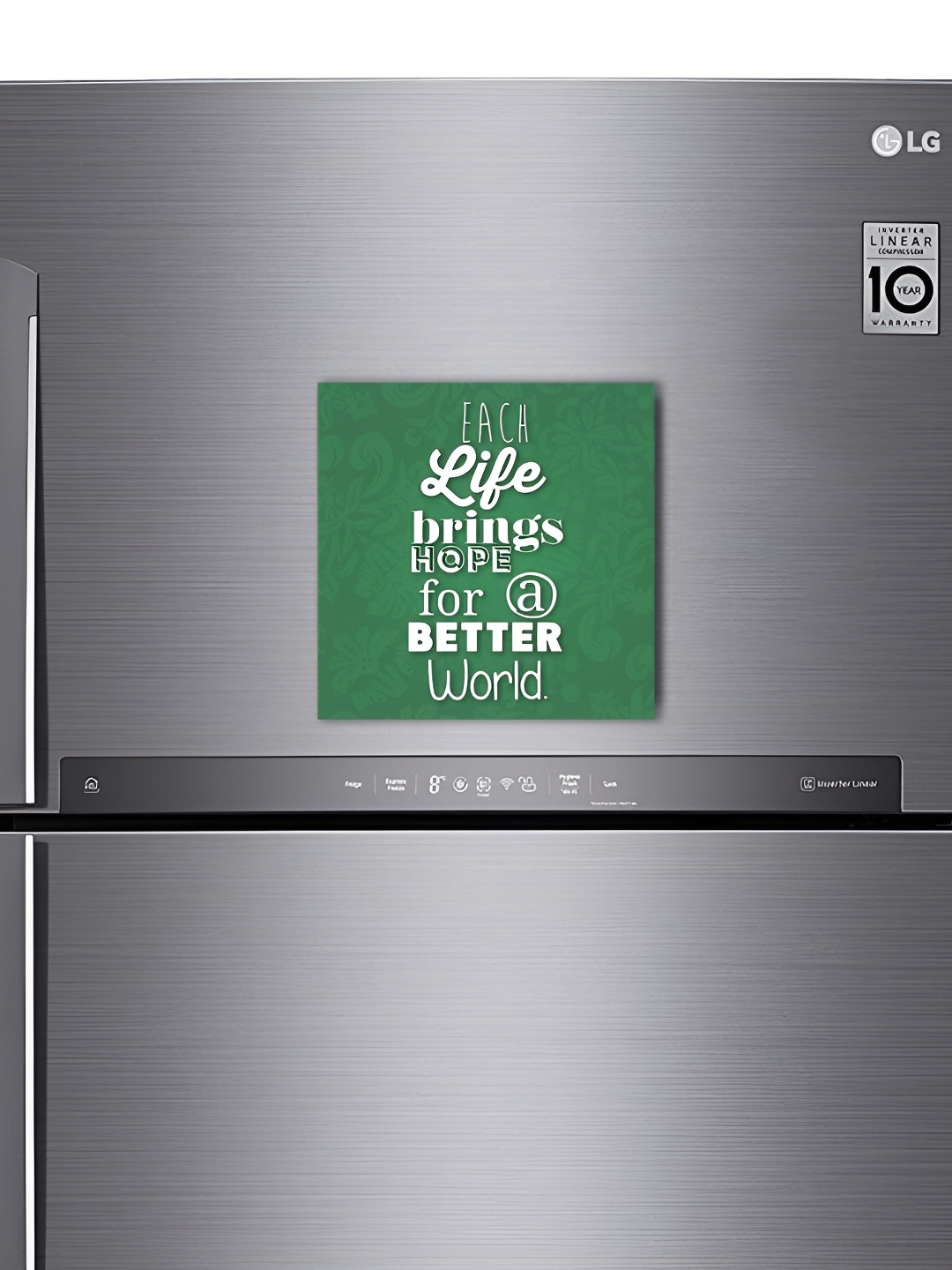 

ARTBUG Green & White Typography Decorative Fridge Magnet