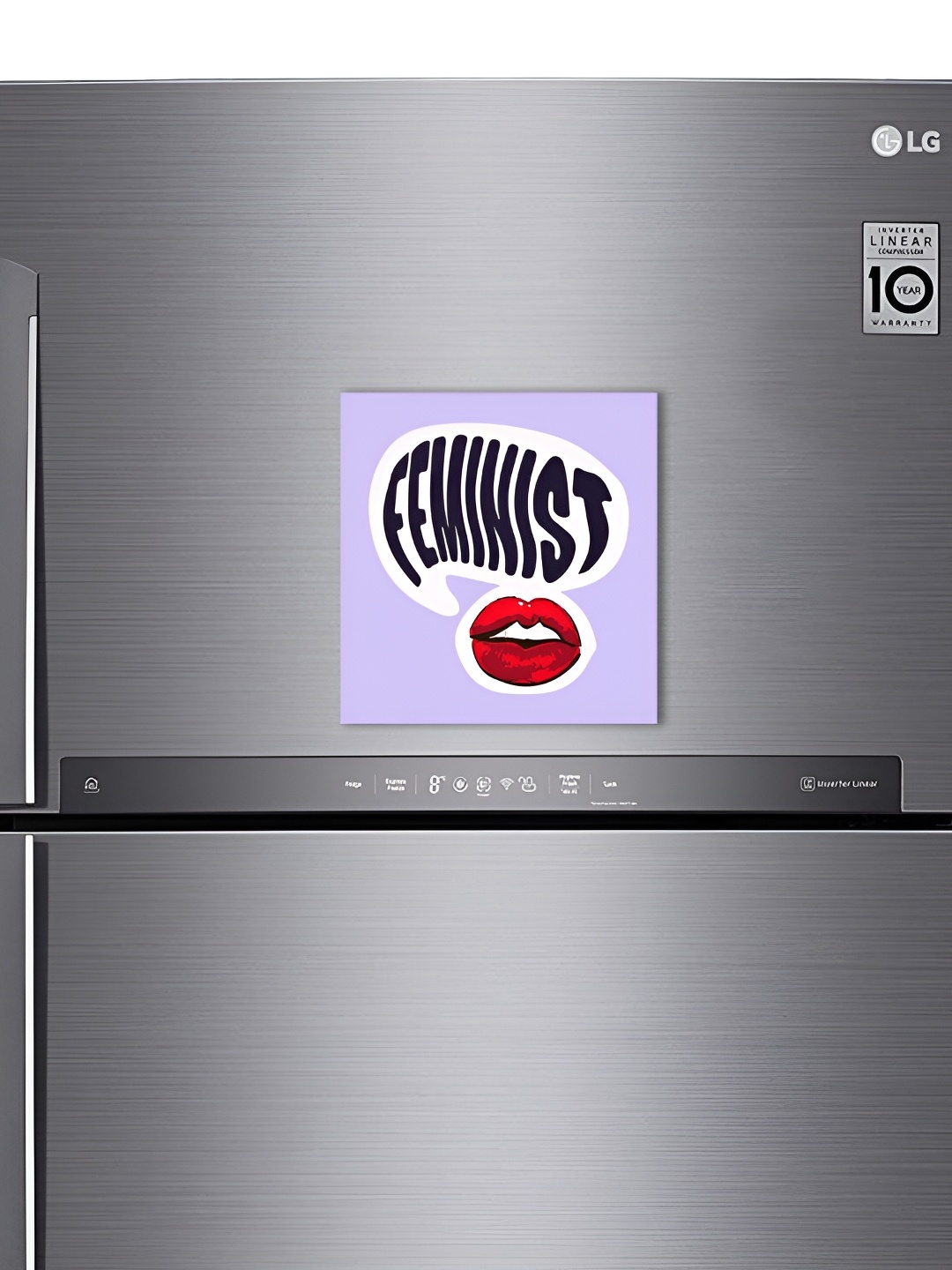 

ARTBUG White & Red Decorative Fridge Magnet