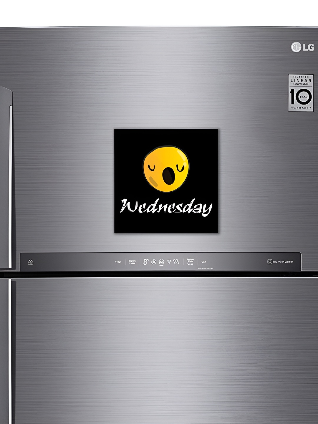 

ARTBUG Black & Yellow Wednesday Printed Decorative Fridge Magnet