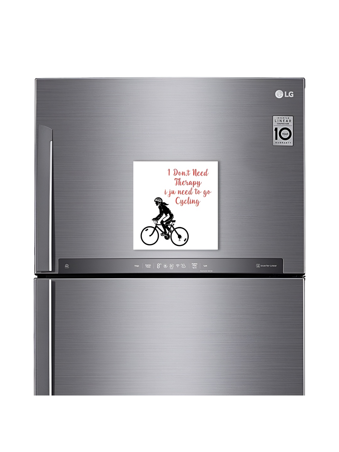 

ARTBUG White & Black Printed Decorative Fridge Magnet