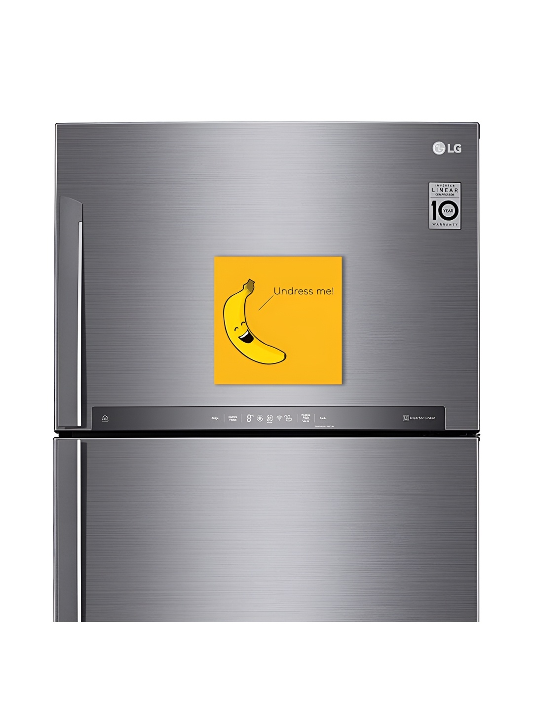

ARTBUG Yellow & Black Banana Printed Decorative Fridge Magnet