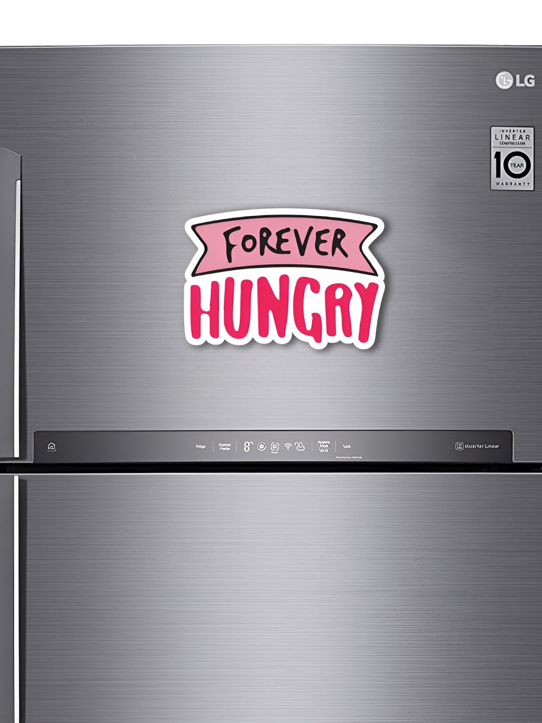 

ARTBUG White & Pink Typography Decorative Fridge Magnet